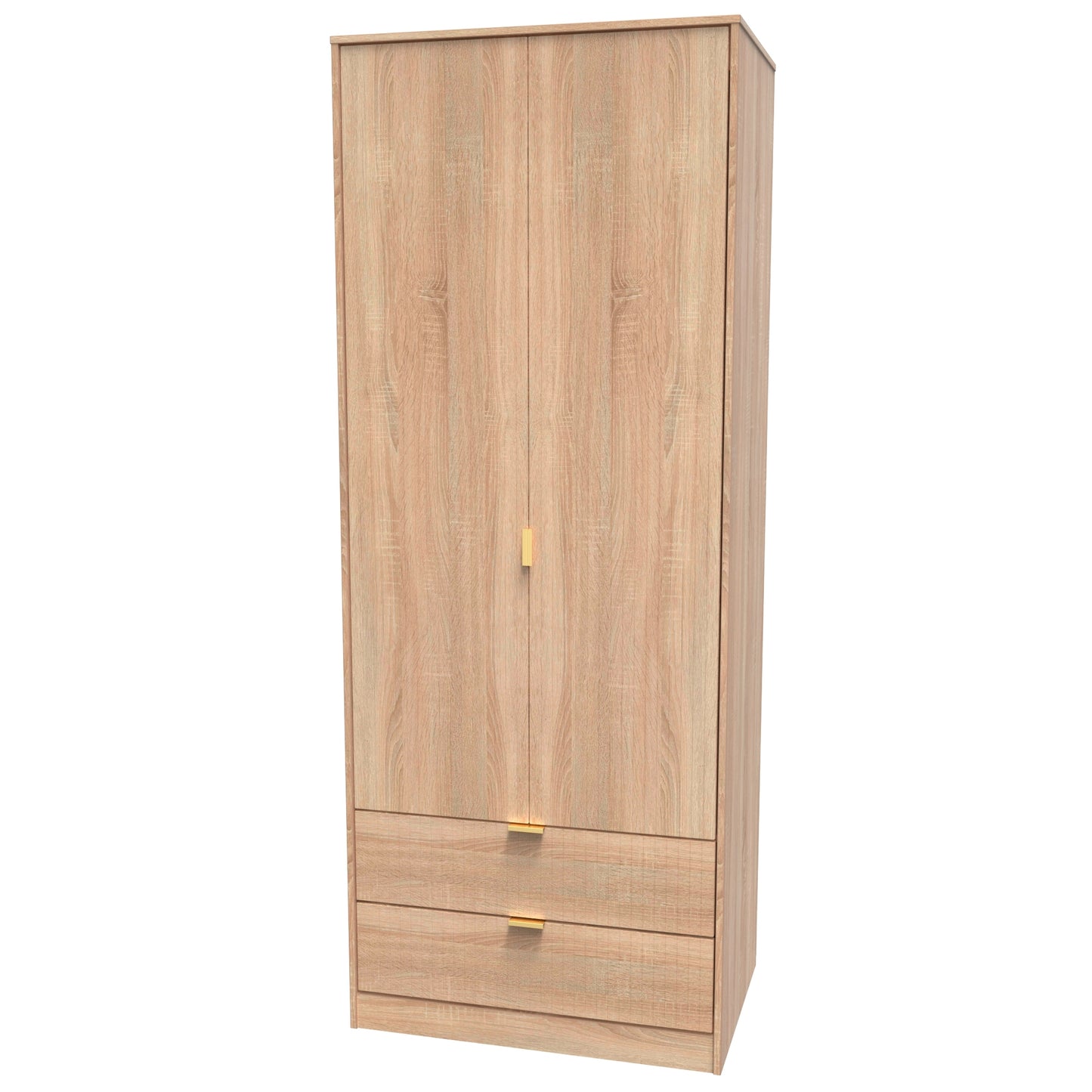 Linear Tall 2 Drawer Wardrobe