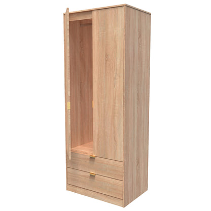 Linear Tall 2 Drawer Wardrobe