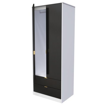 Linear Tall 2 Drawer Wardrobe