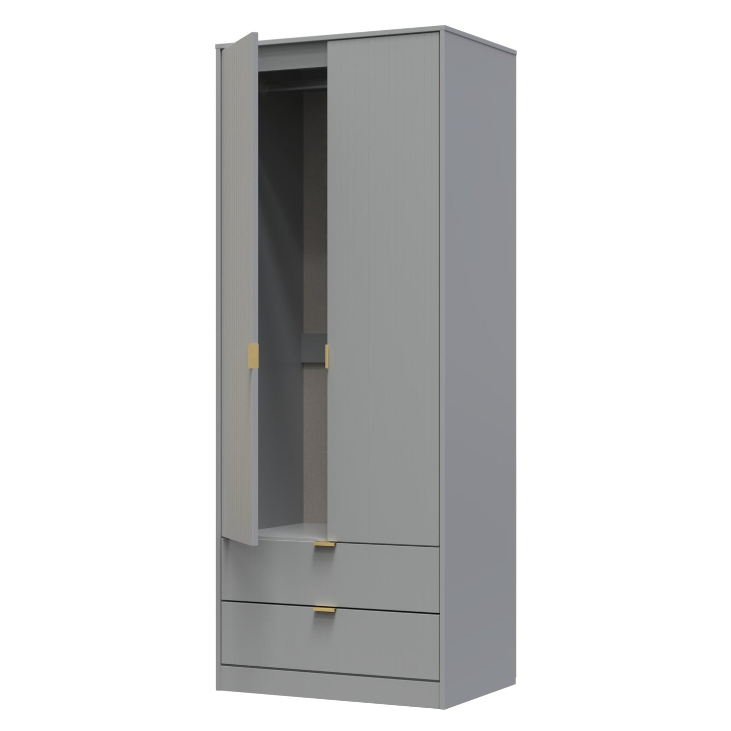 Linear Tall 2 Drawer Wardrobe