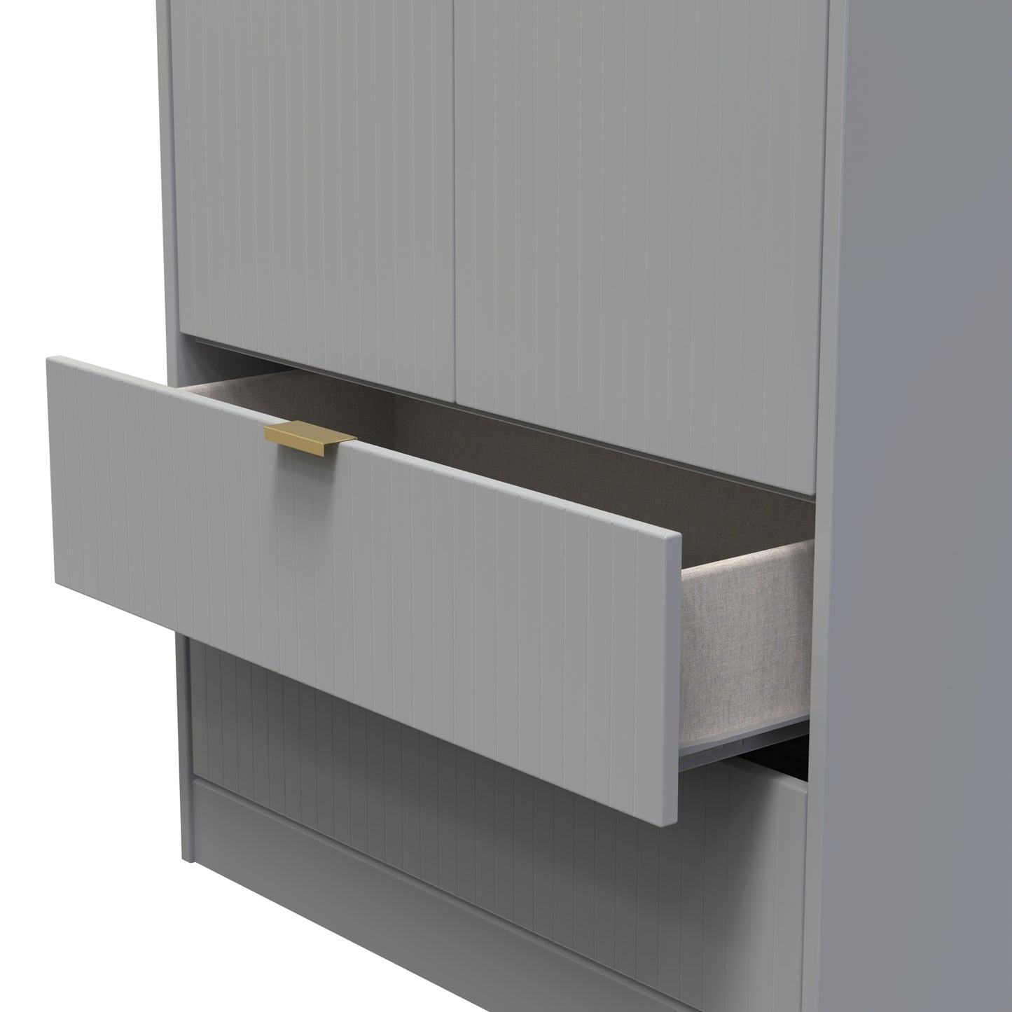 Linear Tall 2 Drawer Wardrobe