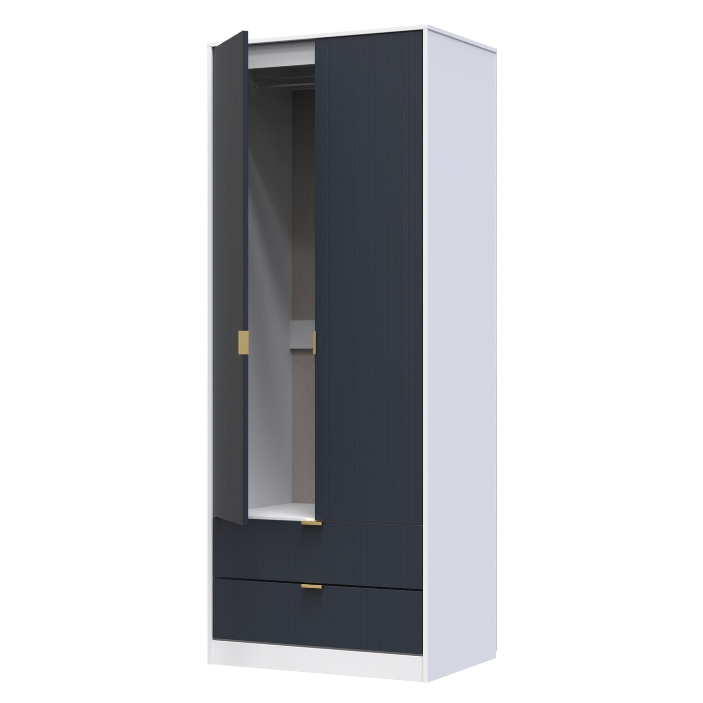 Linear Tall 2 Drawer Wardrobe