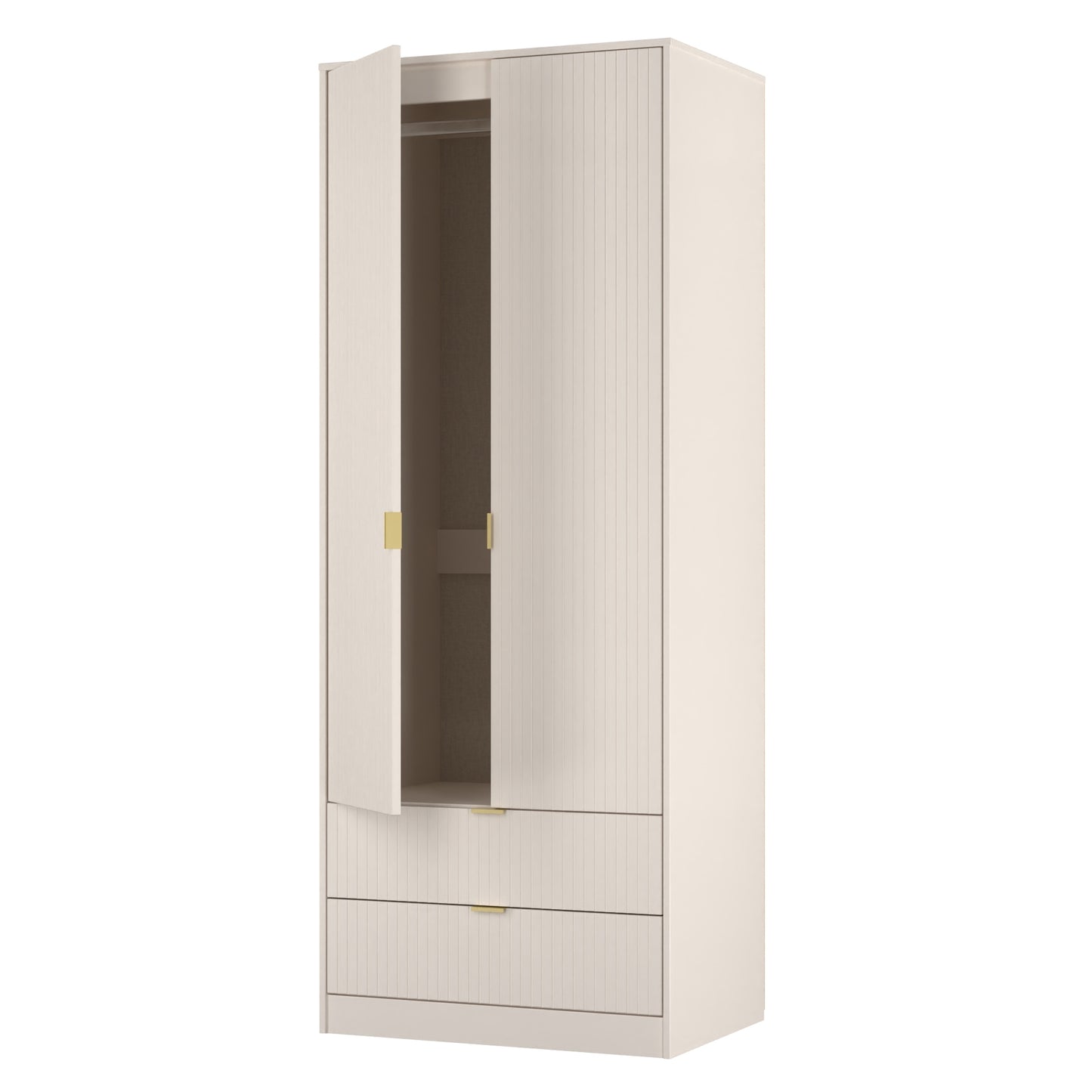 Linear Tall 2 Drawer Wardrobe