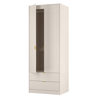 Linear Tall 2 Drawer Wardrobe