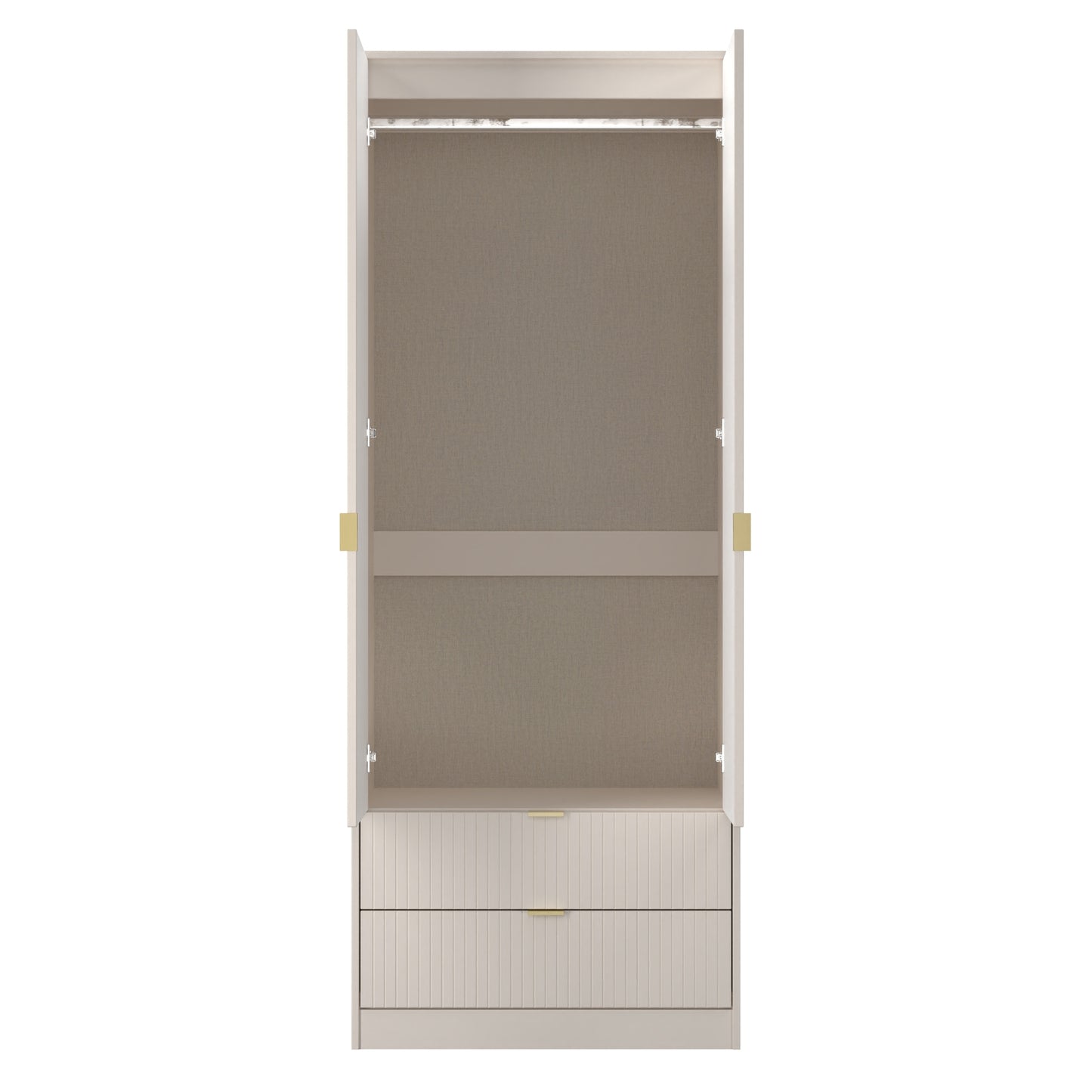 Linear Tall 2 Drawer Wardrobe