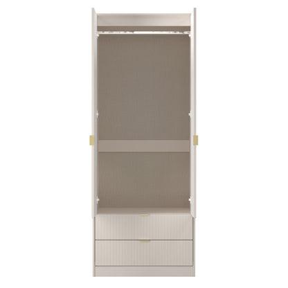 Linear Tall 2 Drawer Wardrobe