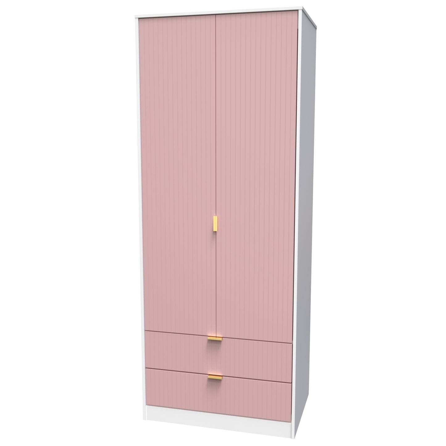 Linear Tall 2 Drawer Wardrobe