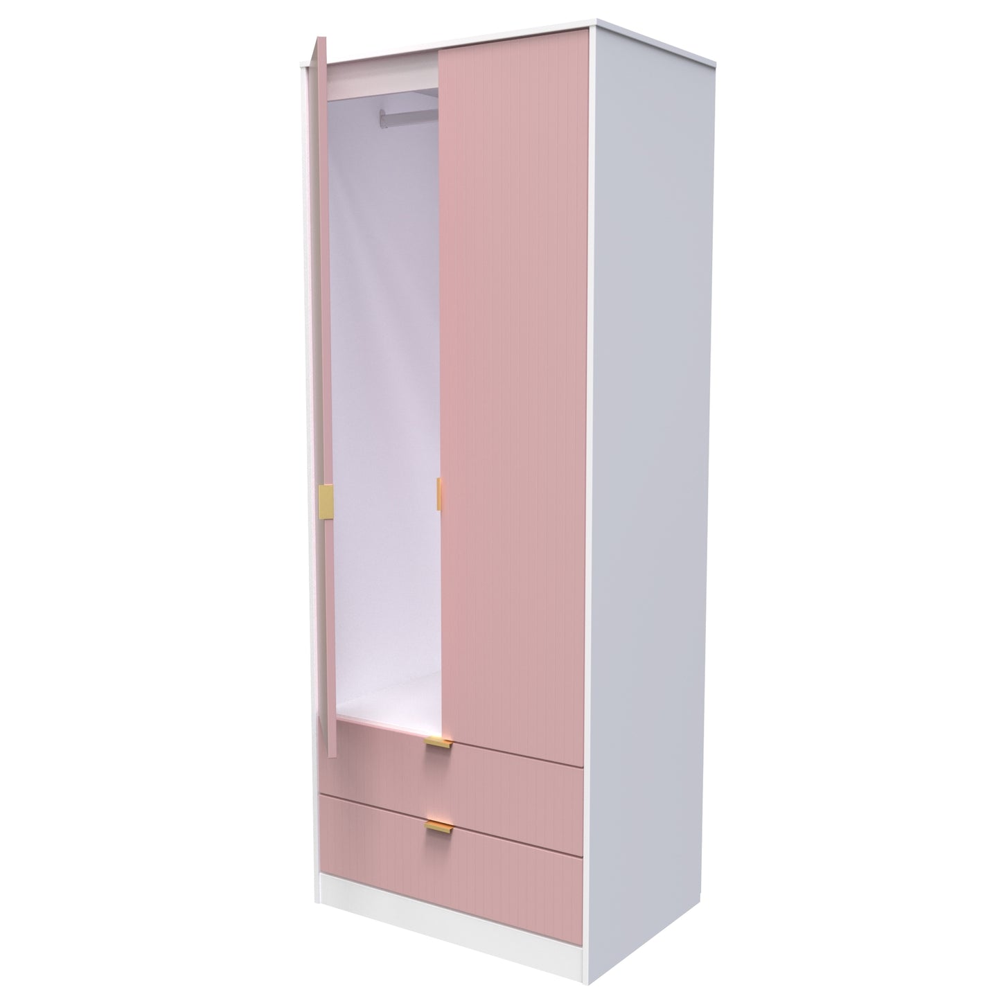 Linear Tall 2 Drawer Wardrobe
