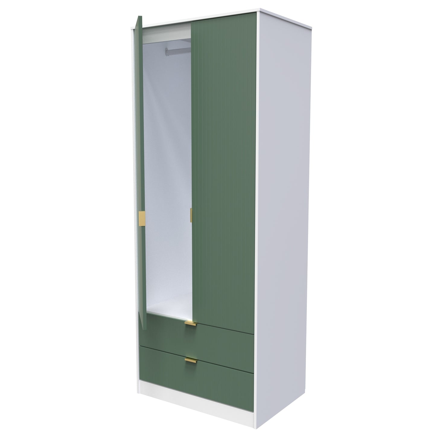 Linear Tall 2 Drawer Wardrobe
