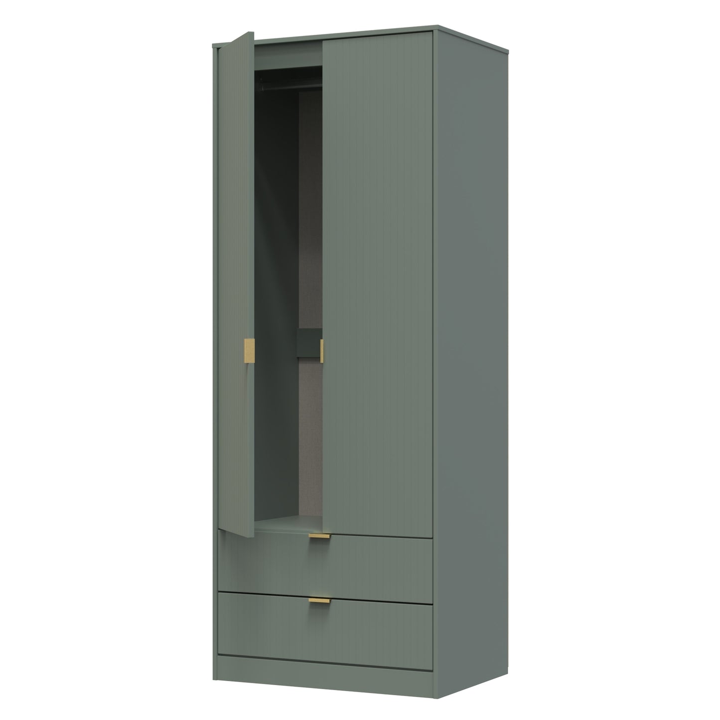 Linear Tall 2 Drawer Wardrobe