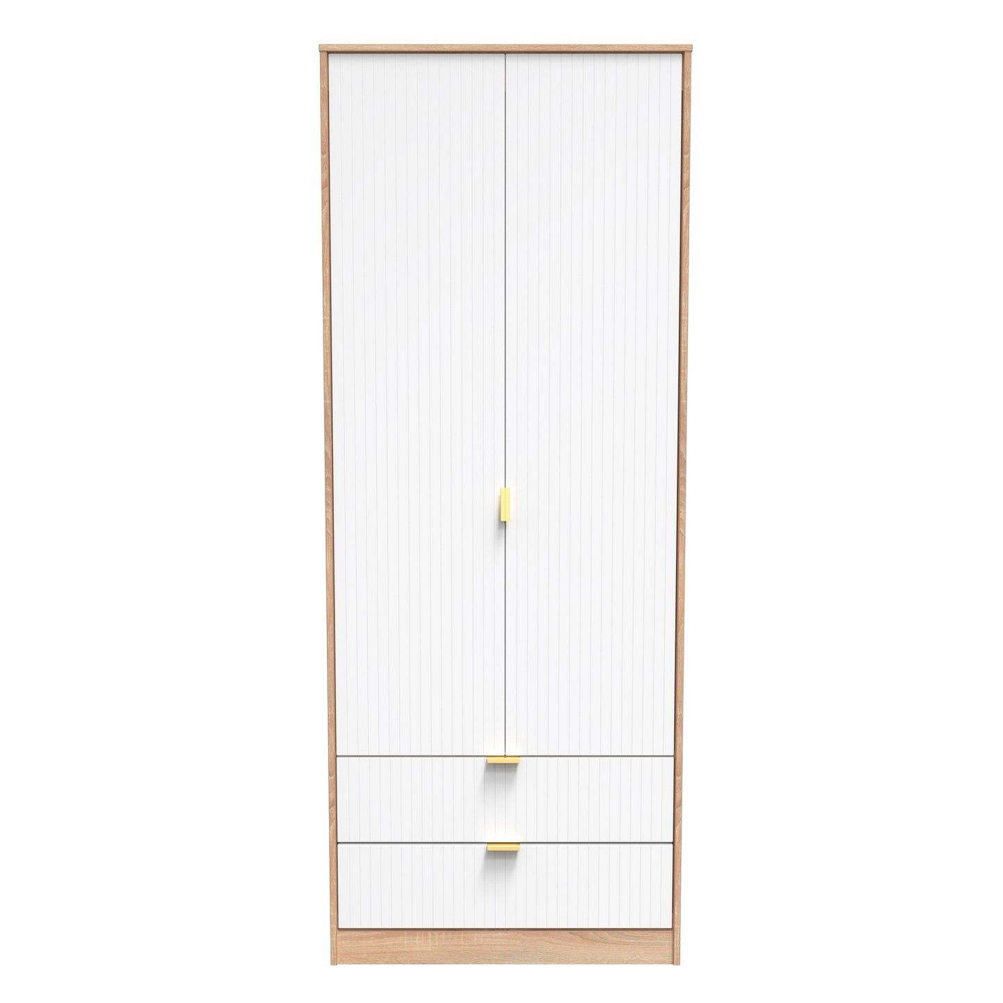Linear Tall 2 Drawer Wardrobe