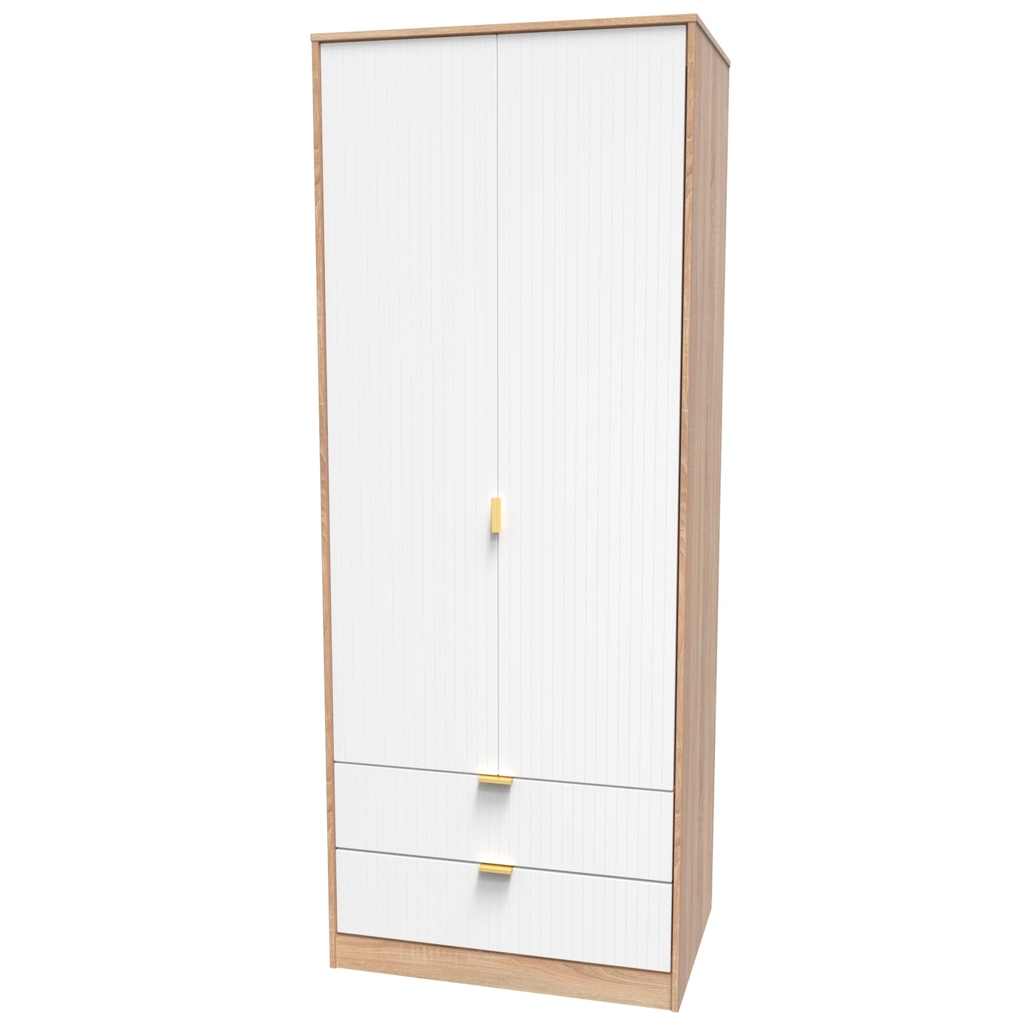 Linear Tall 2 Drawer Wardrobe