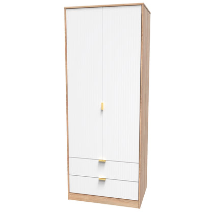 Linear Tall 2 Drawer Wardrobe