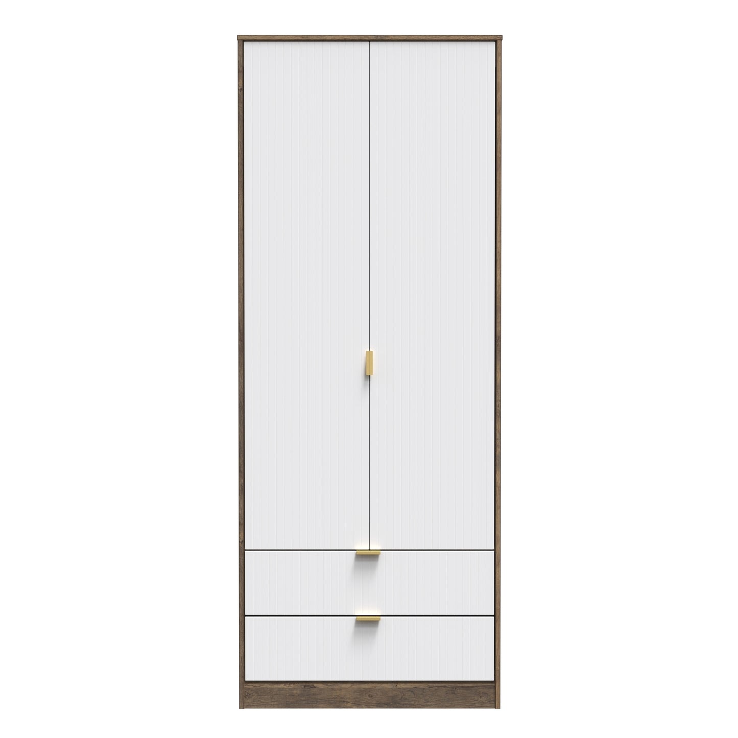 Linear Tall 2 Drawer Wardrobe