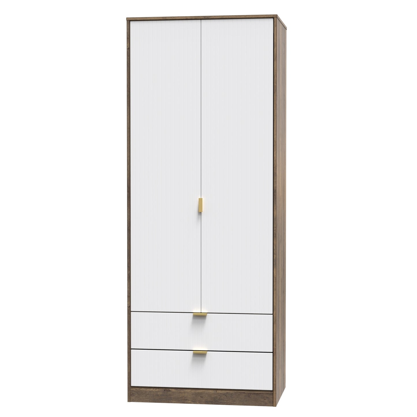 Linear Tall 2 Drawer Wardrobe