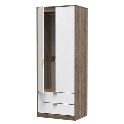 Linear Tall 2 Drawer Wardrobe