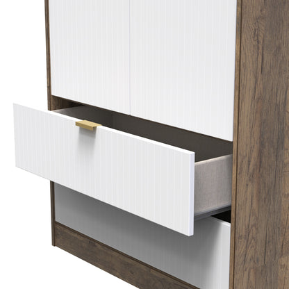 Linear Tall 2 Drawer Wardrobe