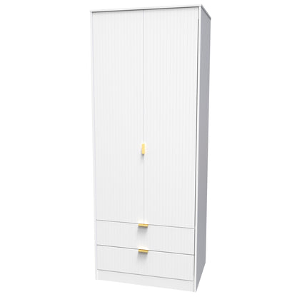 Linear Tall 2 Drawer Wardrobe