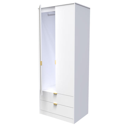 Linear Tall 2 Drawer Wardrobe