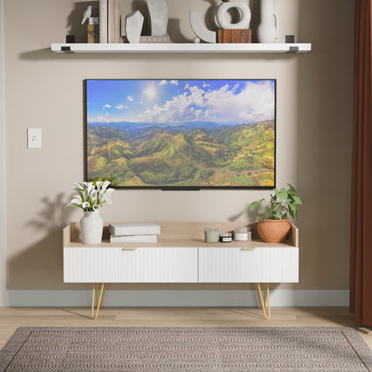 Linear (F) Media Console Unit - with legs