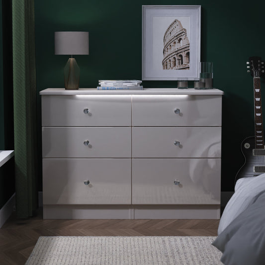 Lumiere 6 Drawer Midi Chest