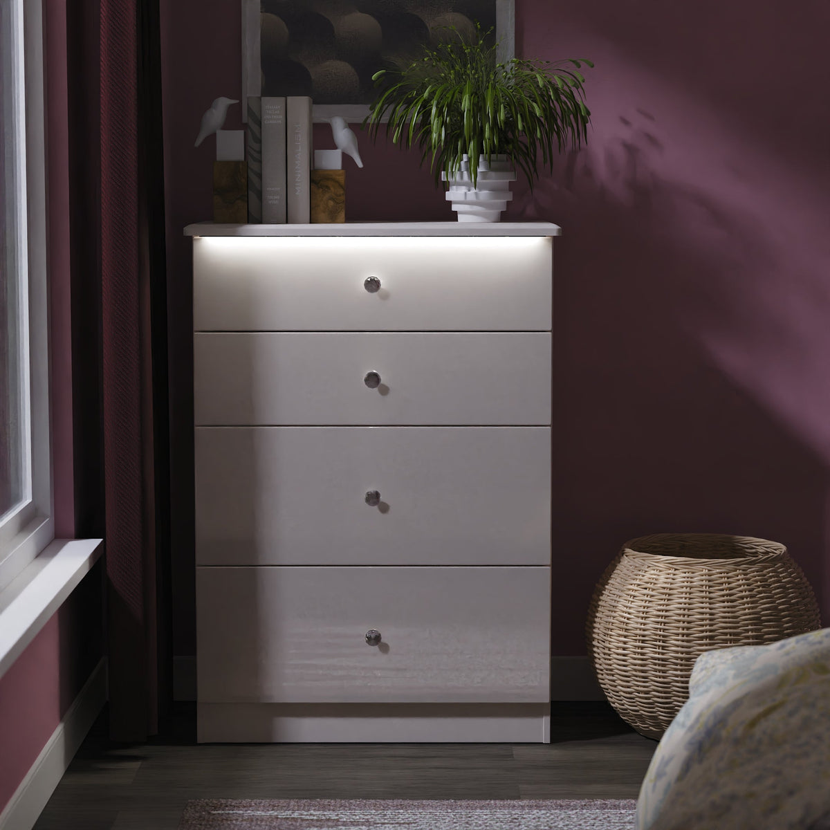 Lumiere 4 Drawer Deep Chest