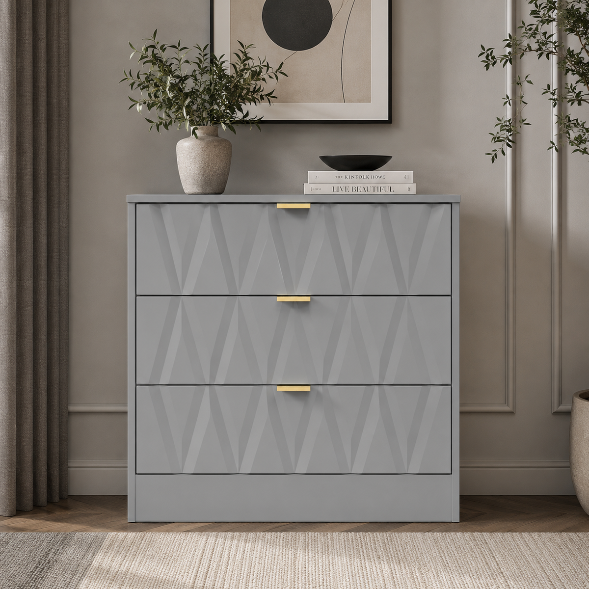 Las Vegas 3 Drawer Midi Deep Chest