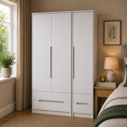 Monaco Tall Triple 2 Drawer + Drawer Robe