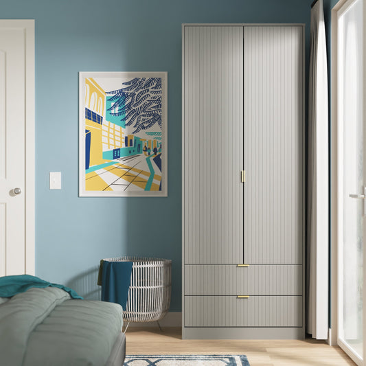 Nashville Tall 2ft 6in 2 Drawer Robe