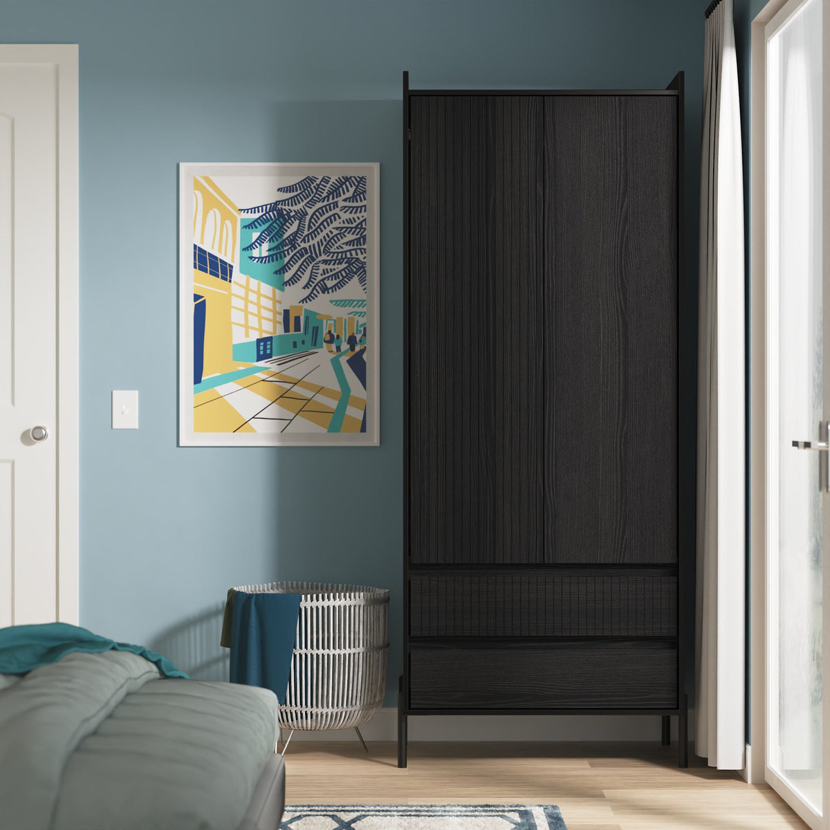 Osaka 2 Drawer Wardrobe