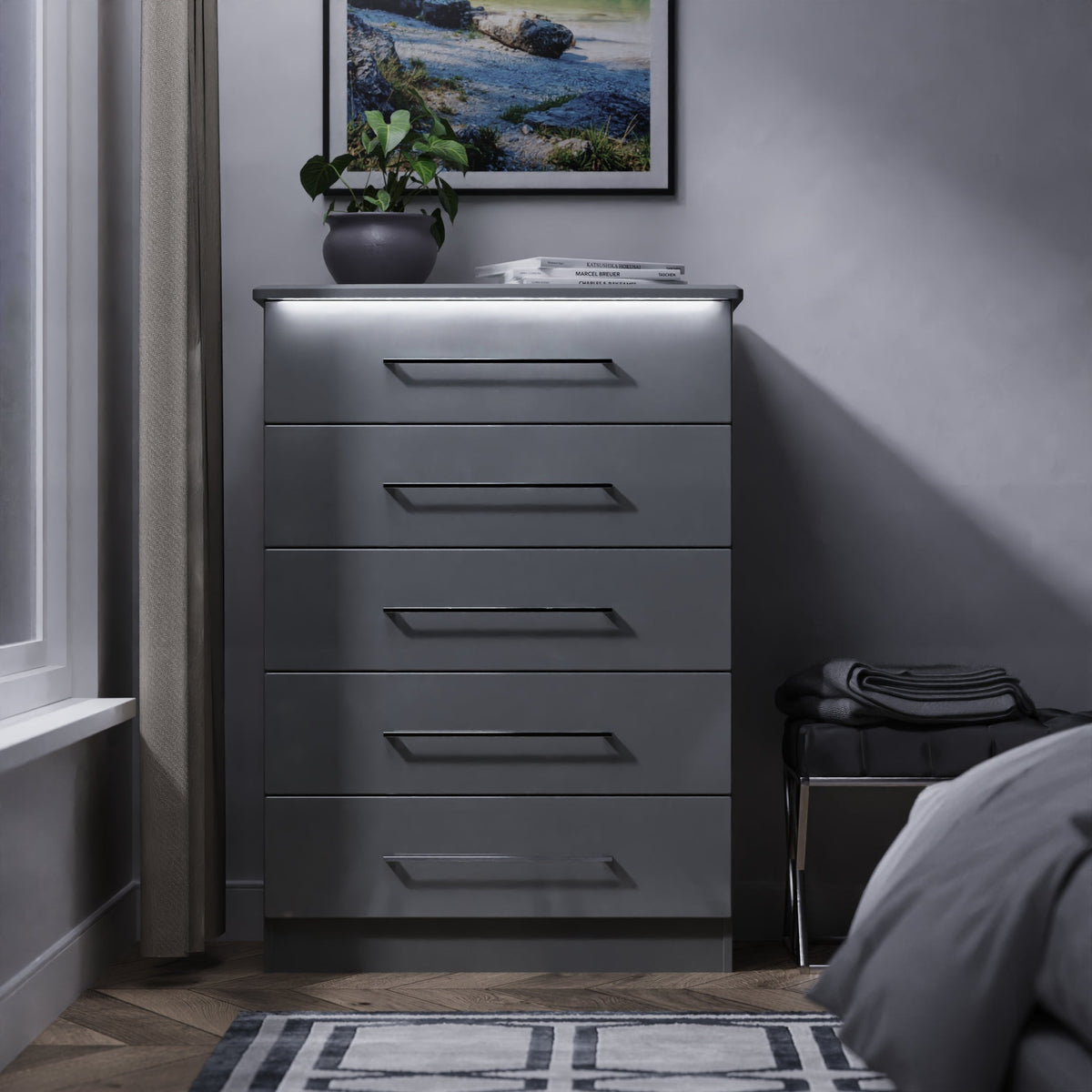 Paris 5 Drawer Chest