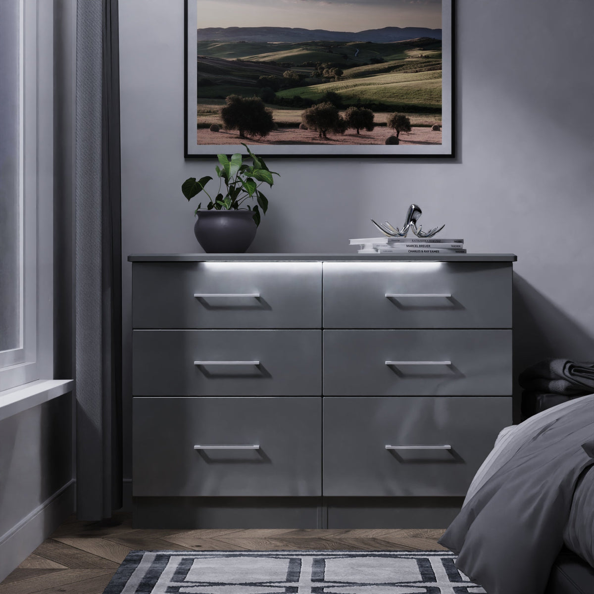 Paris 6 Drawer Midi Chest