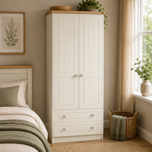 Rome 2ft 6in 2 Drawer Robe