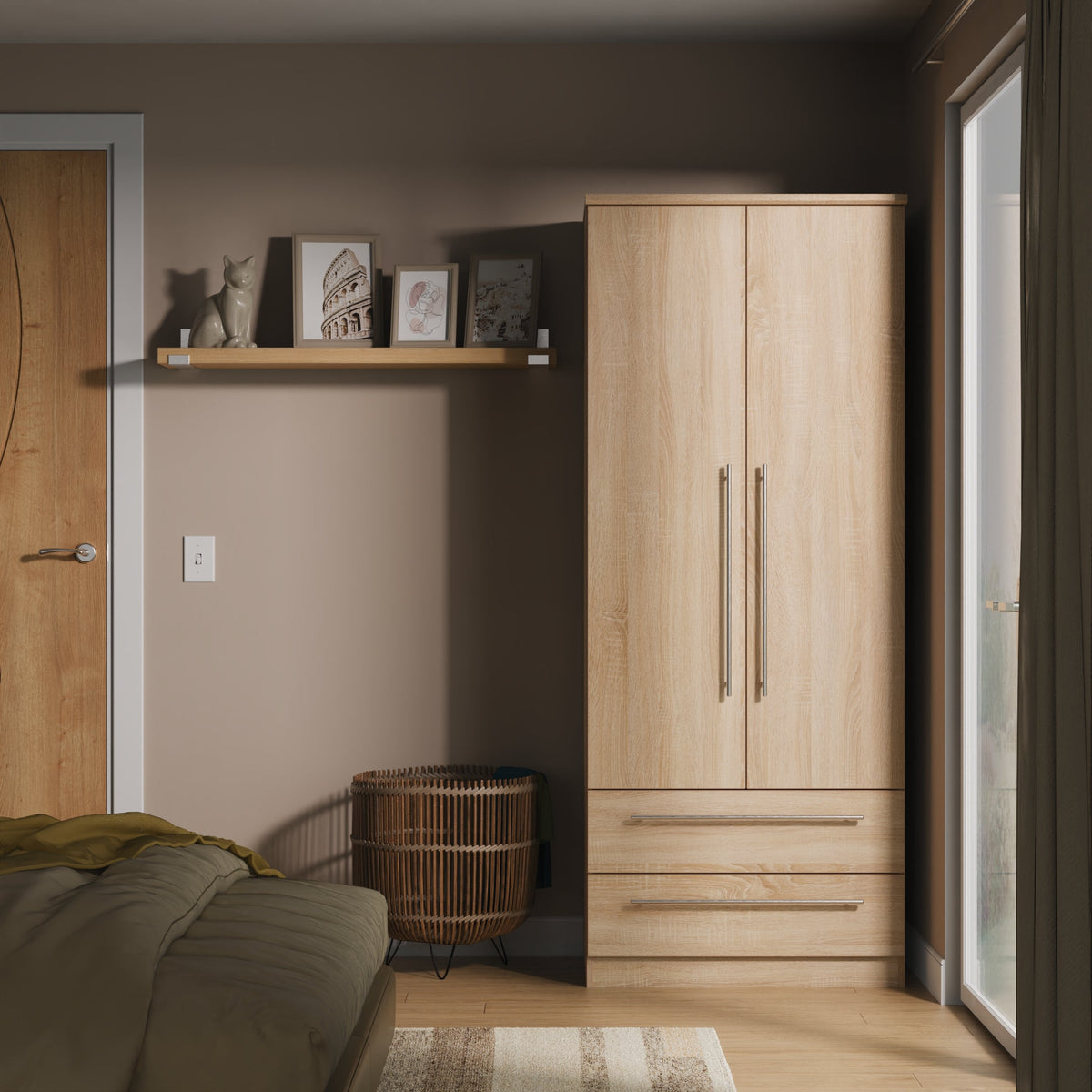 Sherwood 2ft 6in 2 Drawer Robe