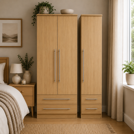 Sherwood Tall Triple 2 Drawer + Drawer Robe