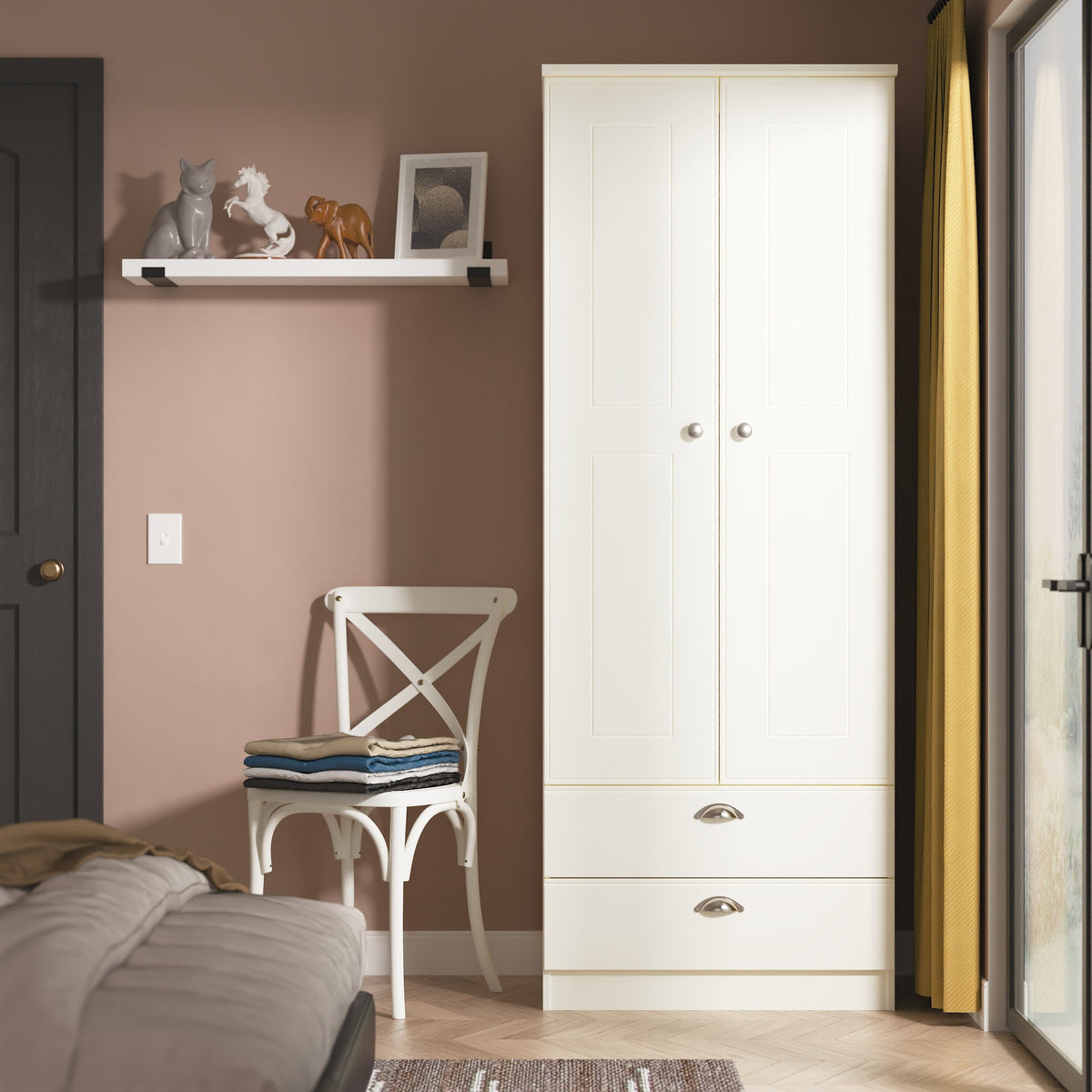 Victoria Tall 2ft 6in 2 Drawer Robe