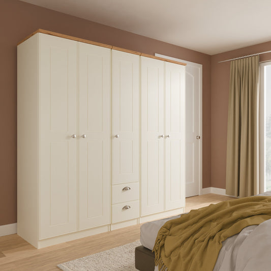 Victoria 5 Door 2 Drawer Wardrobe