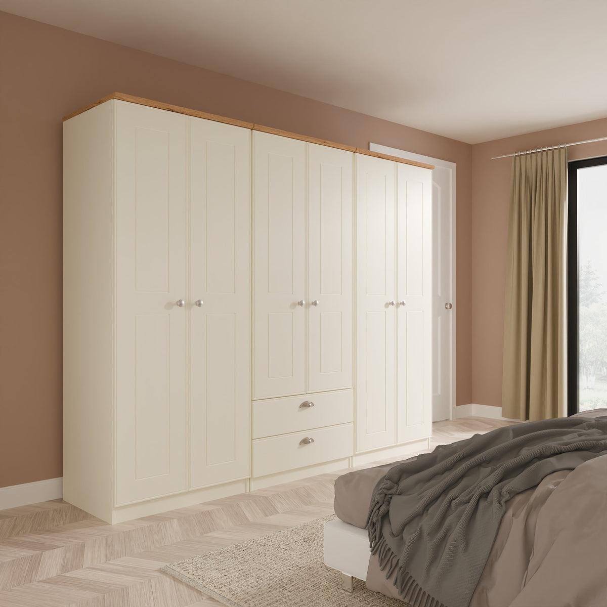 Victoria 6 Door 2 Drawer Wardrobe