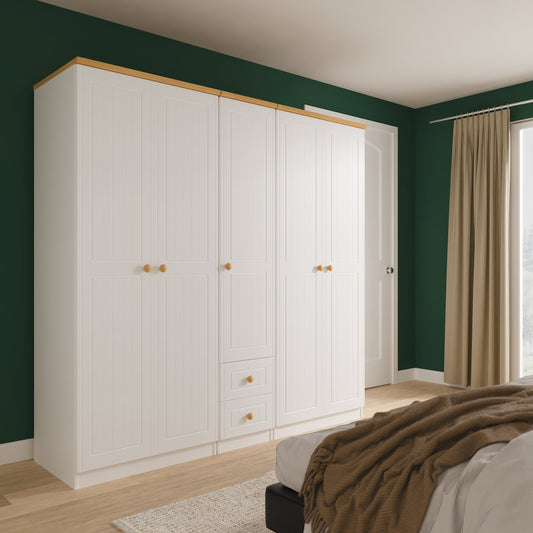 Warwick 5 Door 2 Drawer Wardrobe