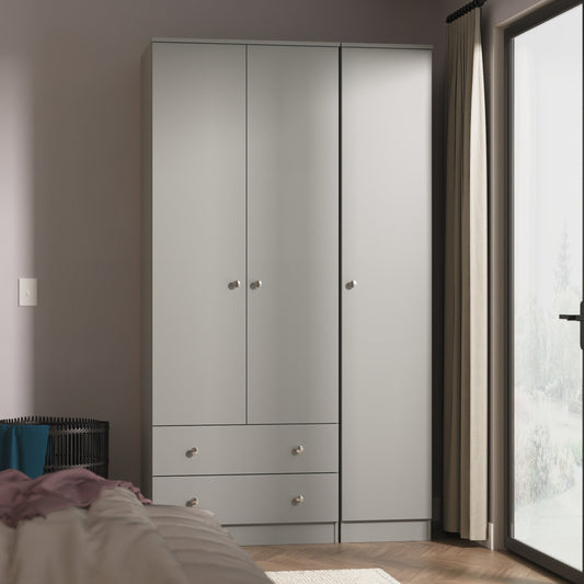 Yarmouth Tall Triple 2 Drawer Mirror Robe