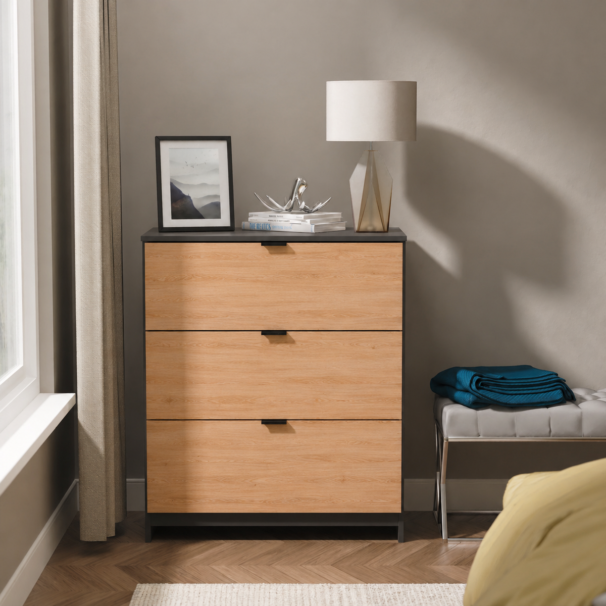 Bora 3 Drawer Deep Chest